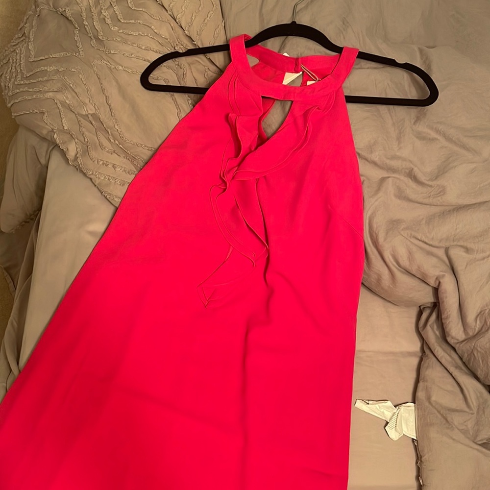pink shift dress